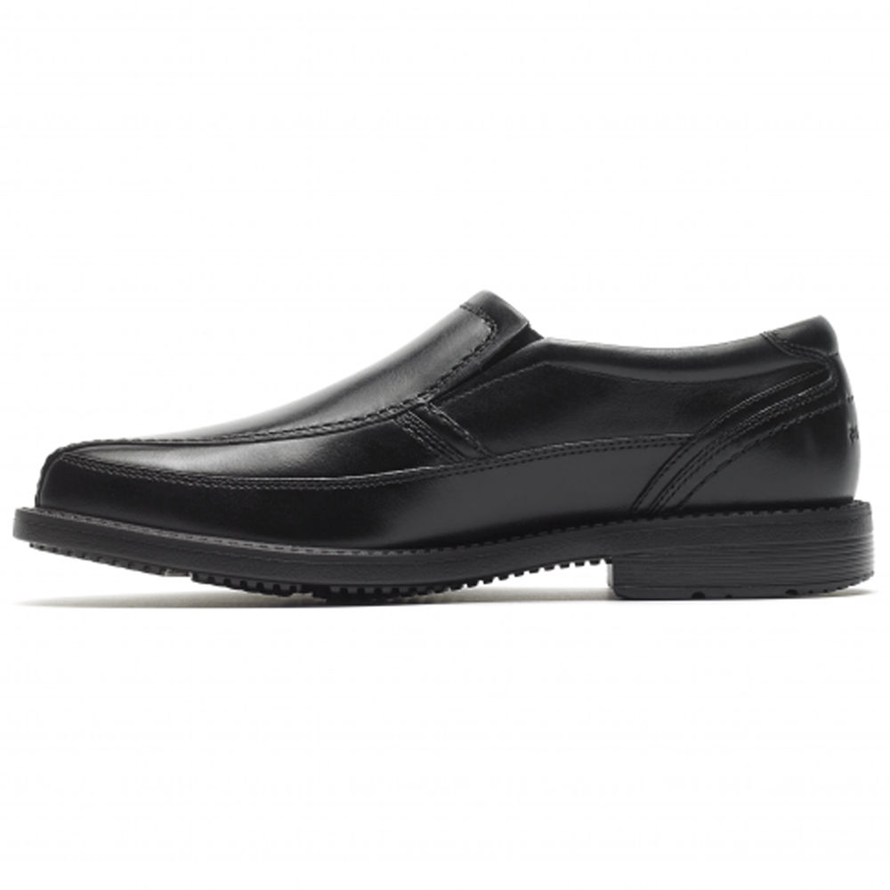 Rockport Singapore Mens Slip-On - Style Crew Bike Toe Black - HF7846132